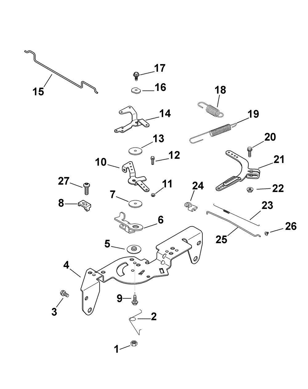 Kohler Engine Controls Diagram and Parts List for 46F 4X4-1I018G-1I019G-37ACH010 Cub Cadet Lawn Tractor Accessories